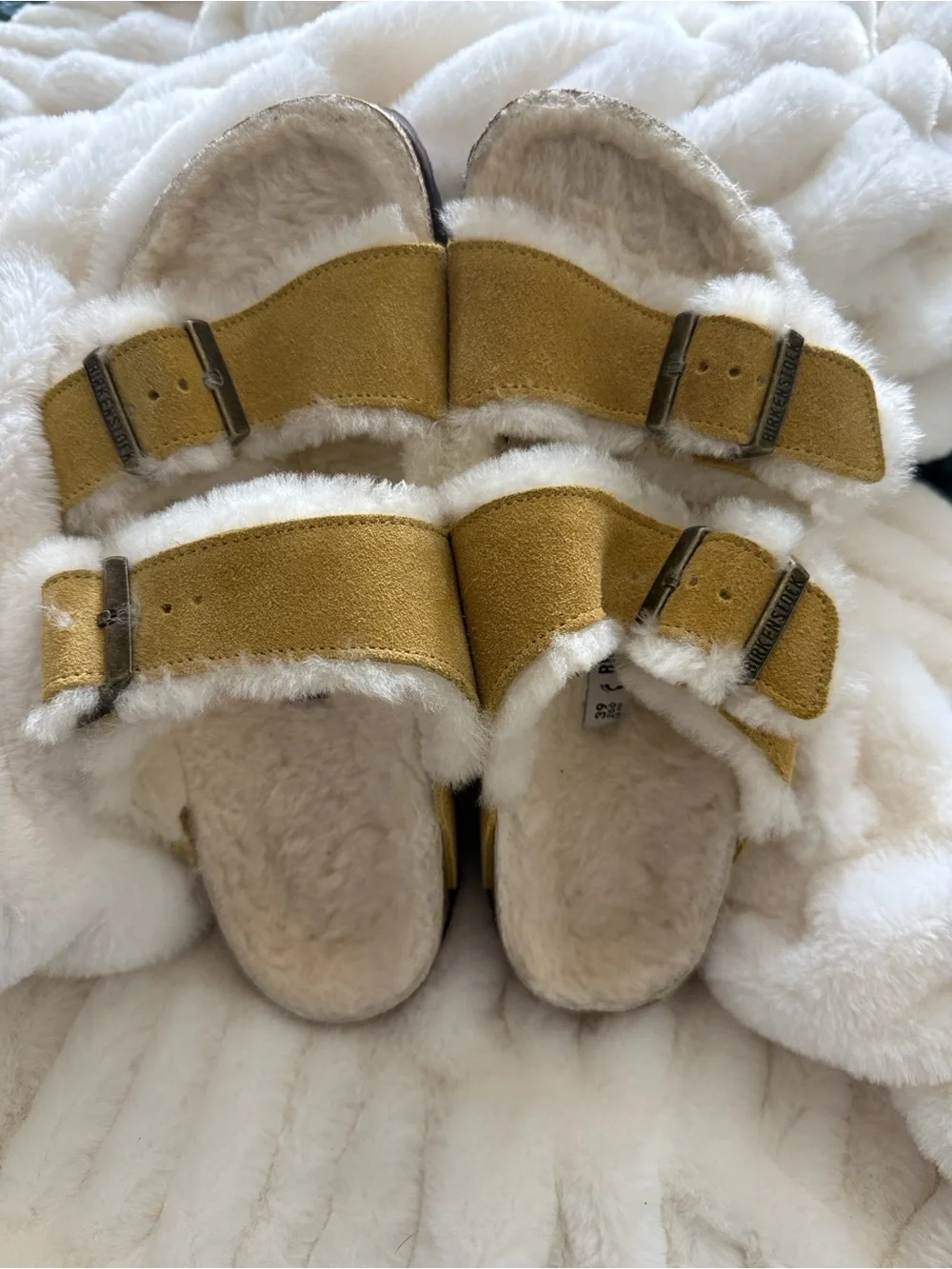Birkenstock Arizona Faux Shearling Sandals